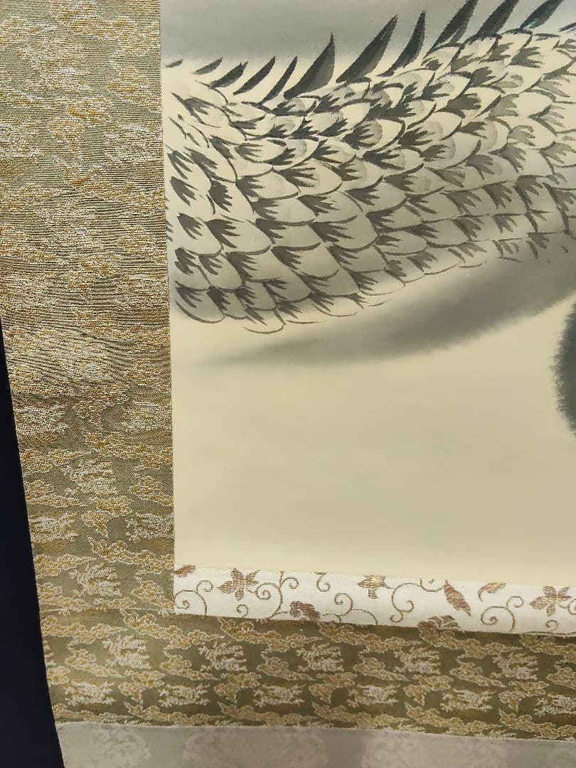 【開運掛軸】龍泉 作「雲龍不動」不動明王 龍神 厄除け 絹本 共箱付