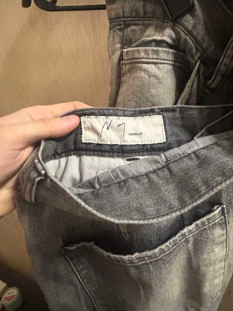 【ANCELLM】AGING PAINTER PANTS[BLACK]