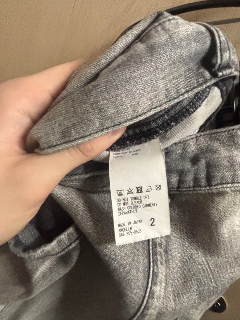 【ANCELLM】AGING PAINTER PANTS[BLACK]