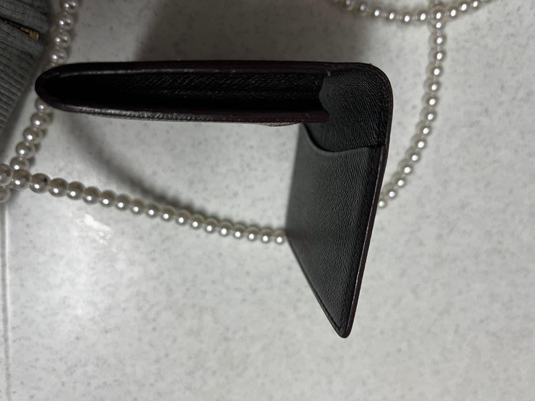 ルイヴィトン　ダミエ 柄レザー名刺入れ　中古