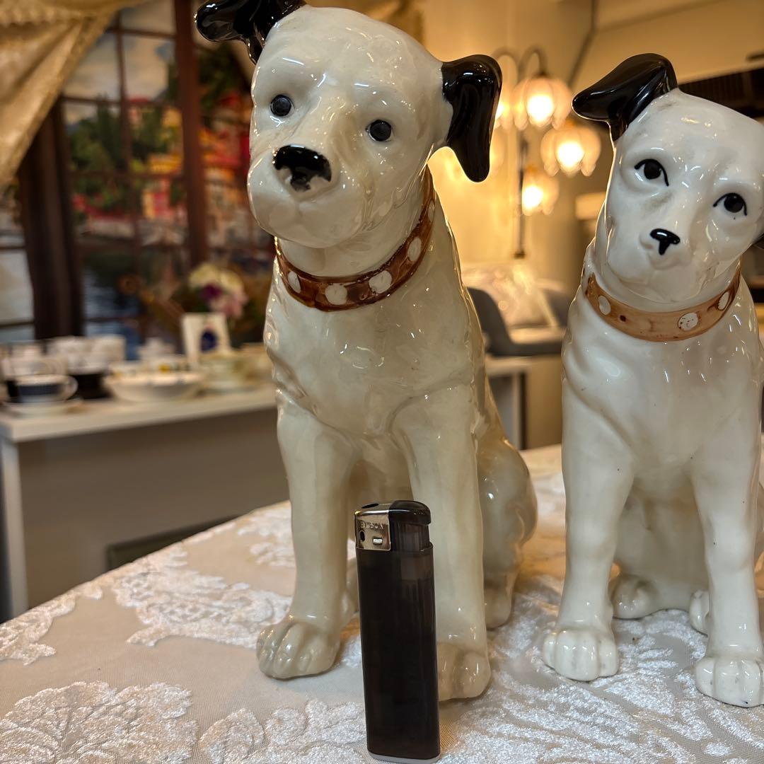 ビクター犬(ニッパー)の置物 3匹セット