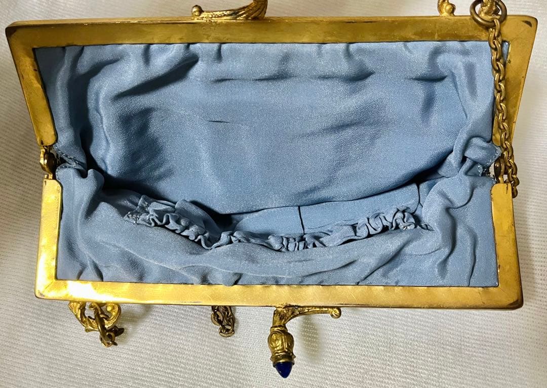 メタルビーズバッグ　パーティーバッグ　フリンジ　美品　アンティーク　ヴィンテージ