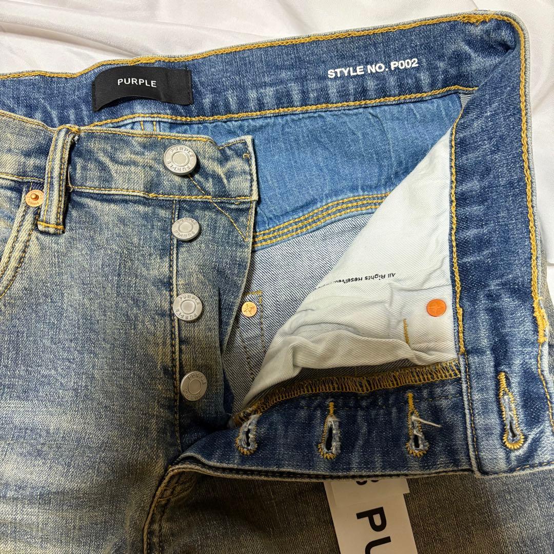 希少 即完売サイズ 30前後タグ パープルブランド ダメージ デニム