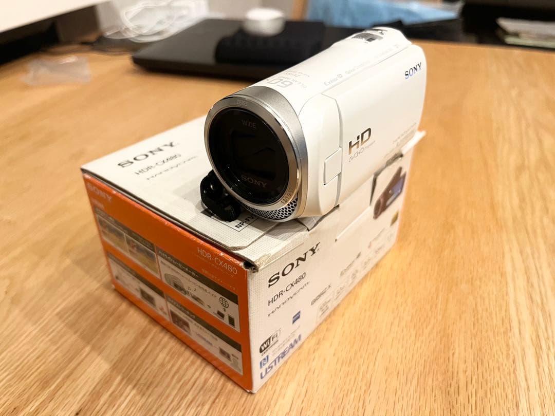 【美品】SONY(ソニー)HDR-CX480 ビデオカメラ ホワイト
