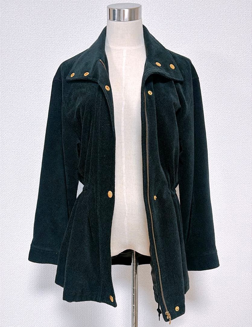 【Burberrys】モッズコート　ノバチェック　アウター　黒　レディースＭ相当