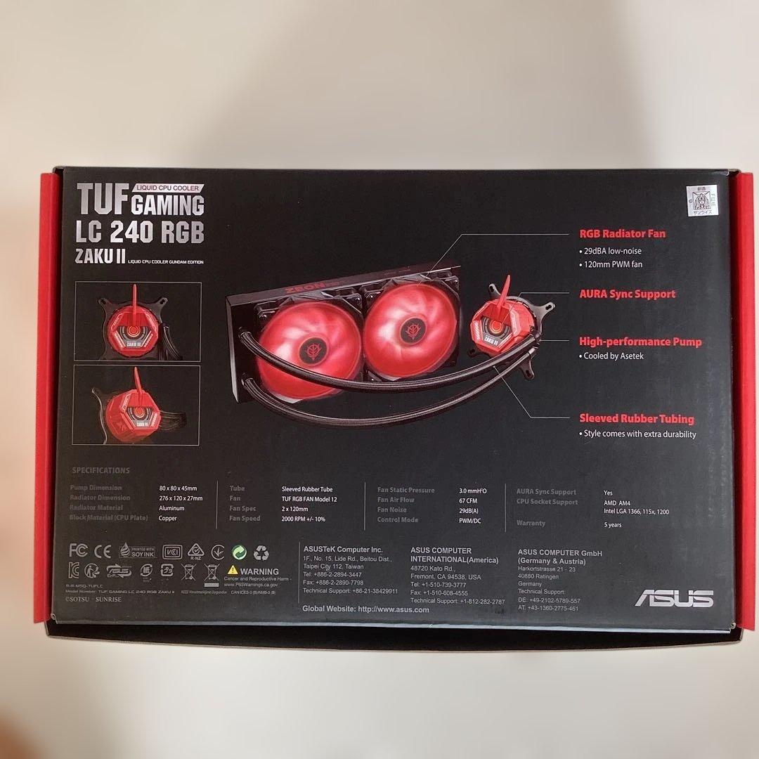 j*4様 ガンダムZAKU II TUF GAMING LC240RGB水冷CP