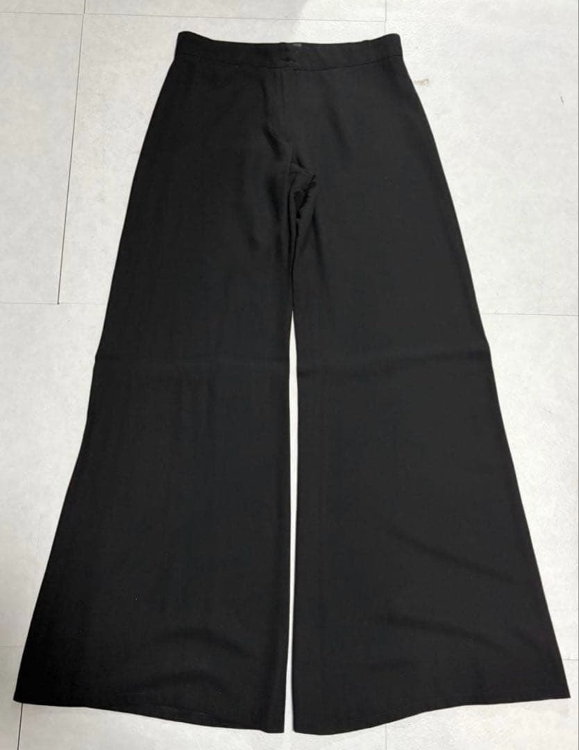 ANN DEMEULEMEESTER 本人期 ブラックワイドパンツ 36