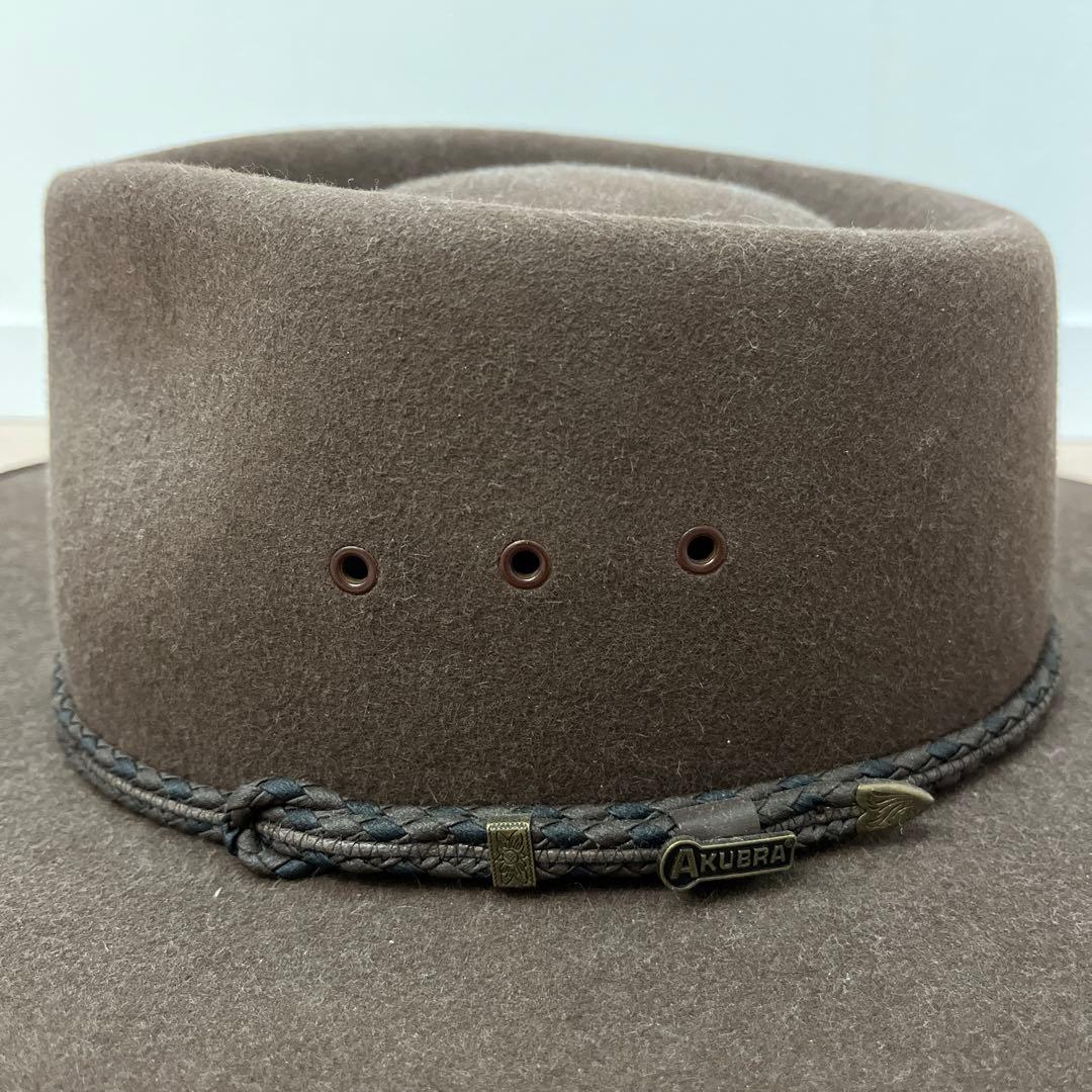 R.M.WILLIAMS AKUBRA ブラウン ウールハット
