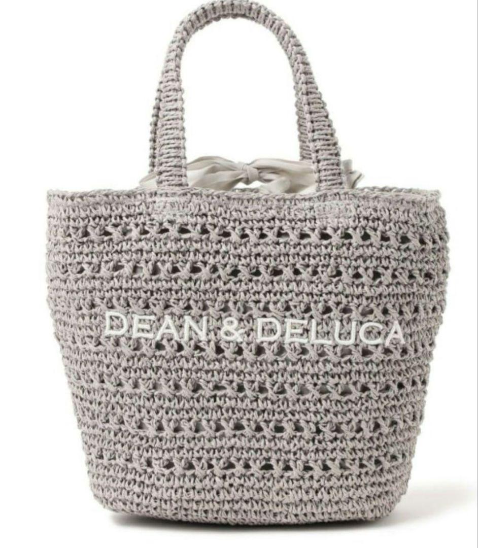 1回使用週末セールDEAN & DELUCA クロッシェバスケットバッグMグレー