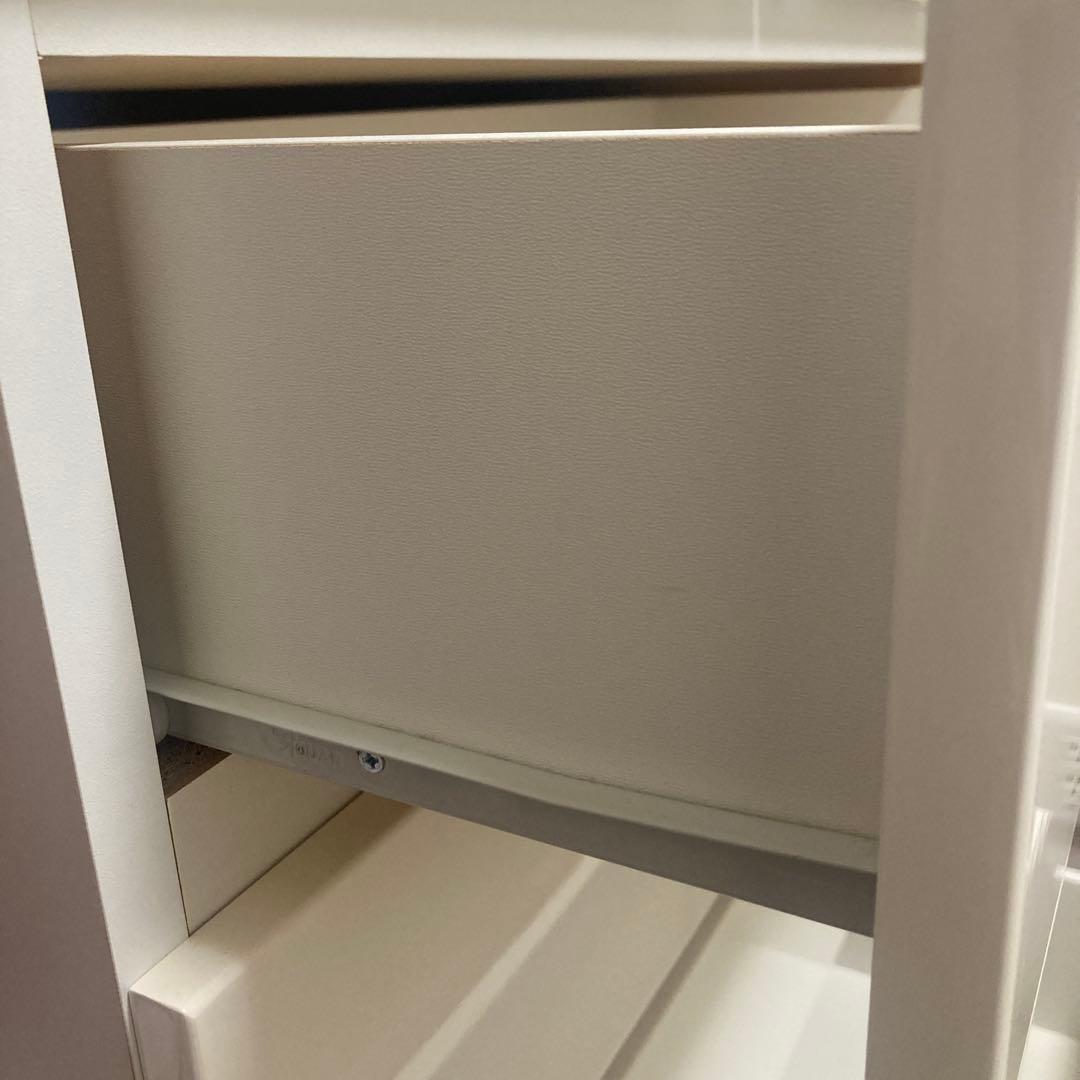 ホワイト 5段チェスト 奥行き42cm×幅80cm×高さ108cm