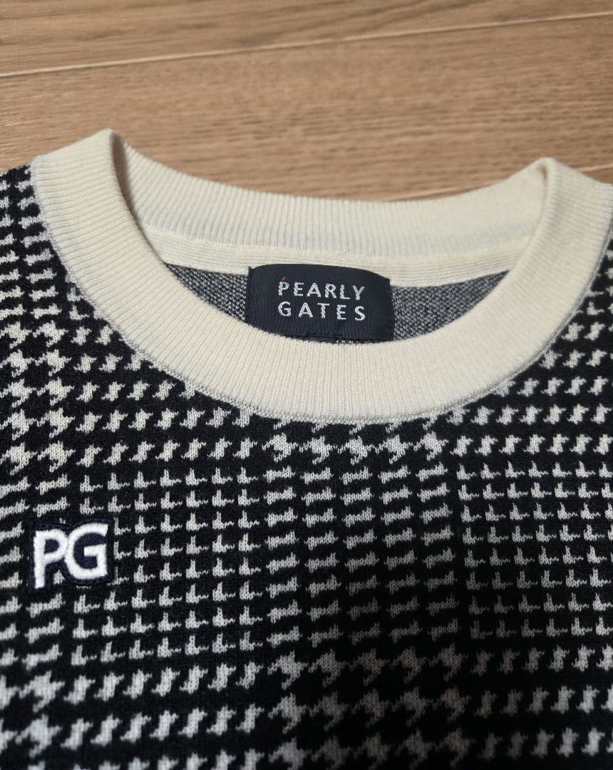 ❣️美品❣️パーリーゲイツPEARLY GATESチェック柄ニットセーター★0