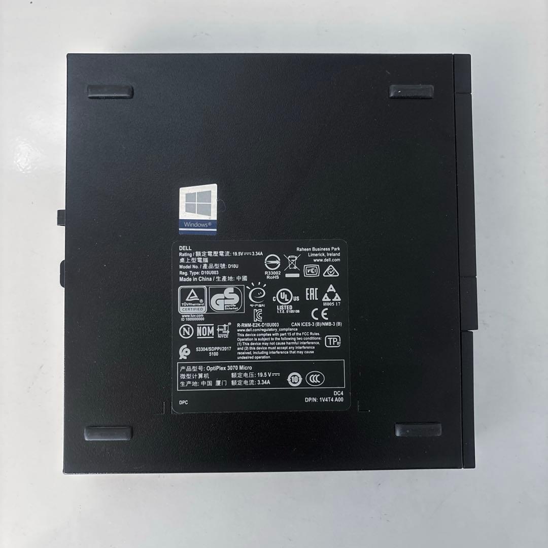 美品爆速第9世代DELL OptiPlex 3070 ミニPC