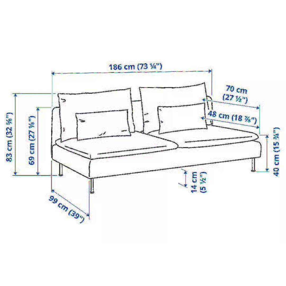 【美品】SÖDERHAMN ソーデルハムン 3人掛ソファベージュ/ブラウン