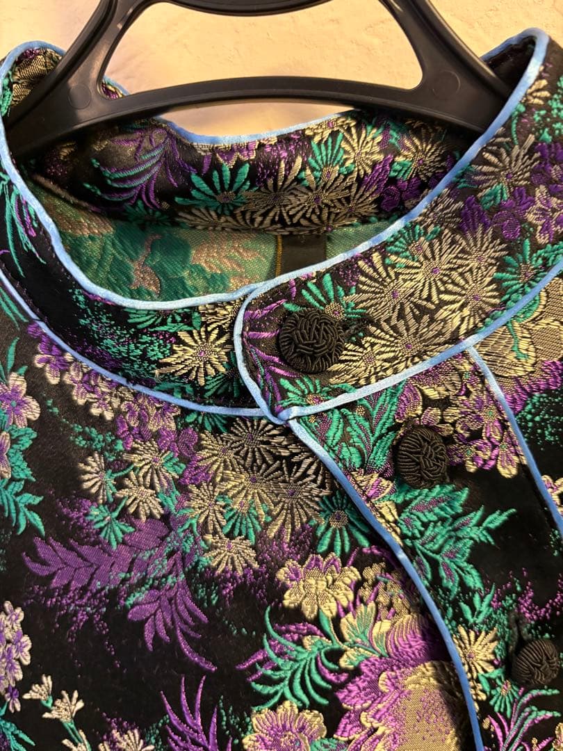 あちゃちゅむ 花柄　チャイナ風ワンピース