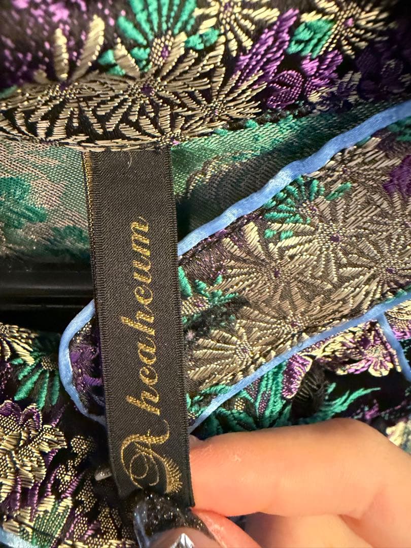 あちゃちゅむ 花柄　チャイナ風ワンピース