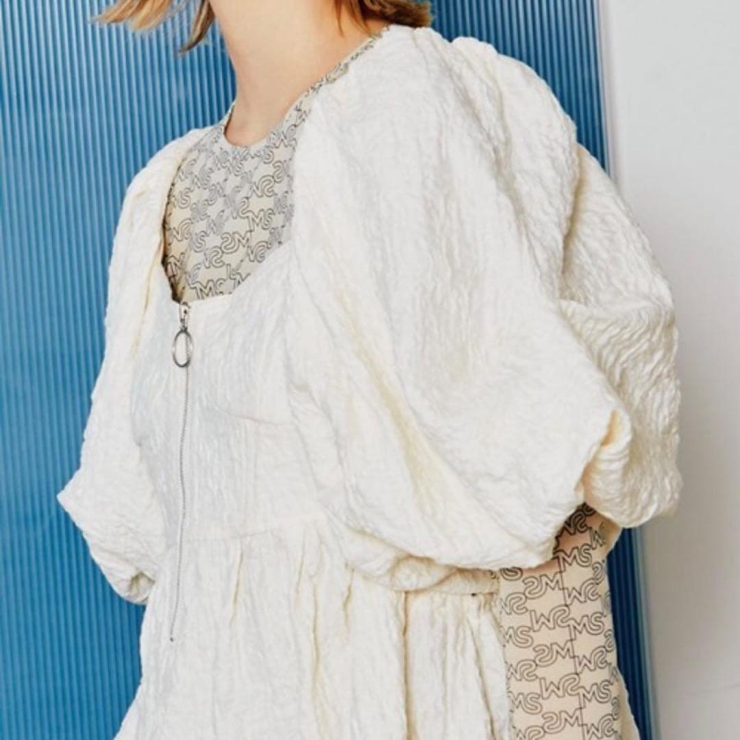 メゾンスペシャル バルーンスリーブチュニック 2way ホワイト