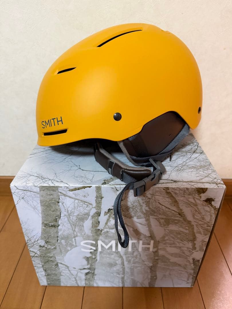 【値下げしました】SMITH イエロー スノーボード スキー ヘルメット