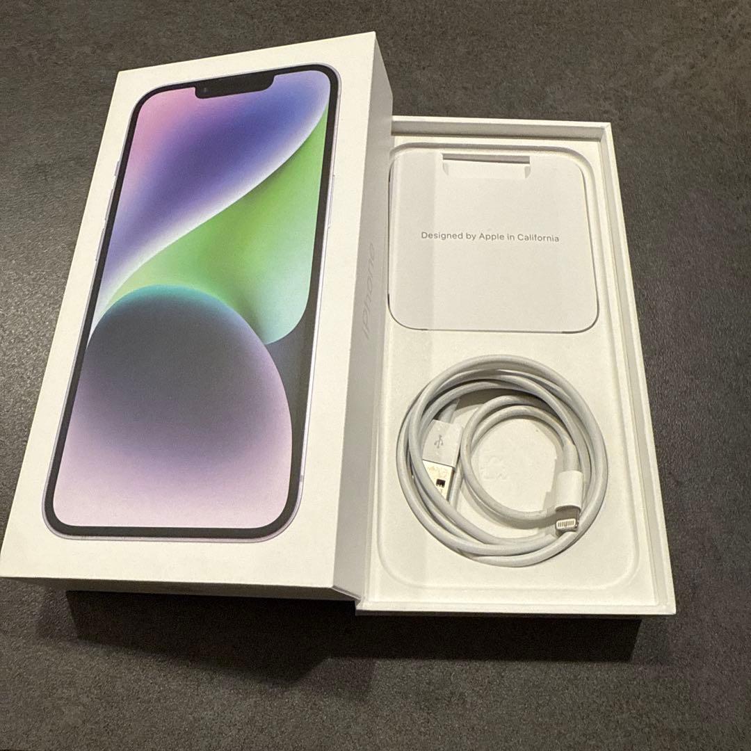 Apple iPhone 14 本体 パープル　128G 箱付き