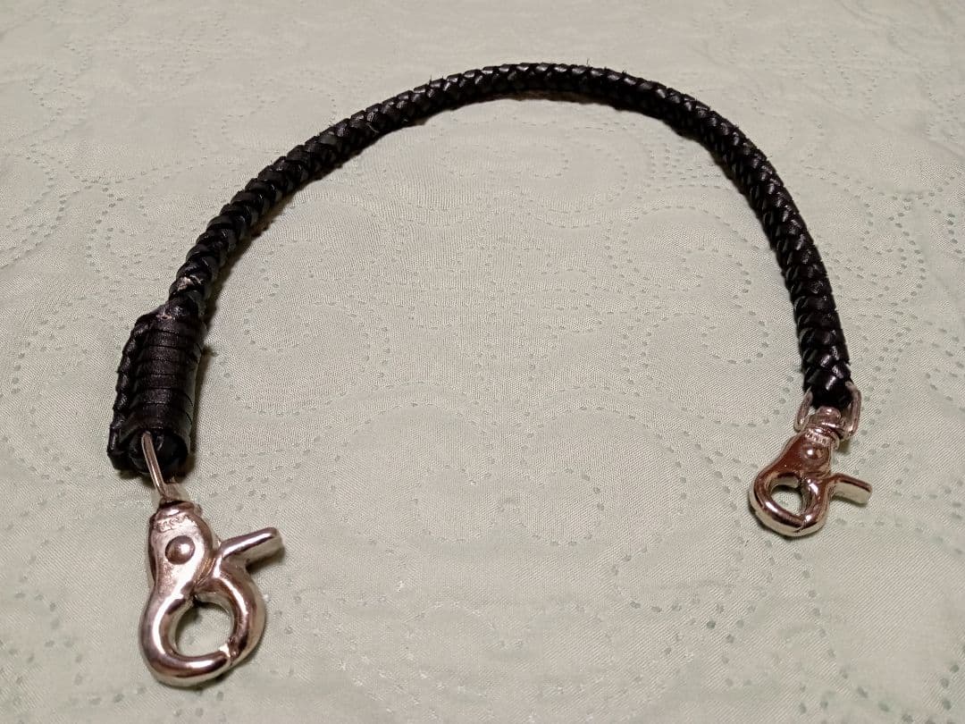 ★mamakin カービングウォレットカスタム革レザー/革フック＆ループコンチョ