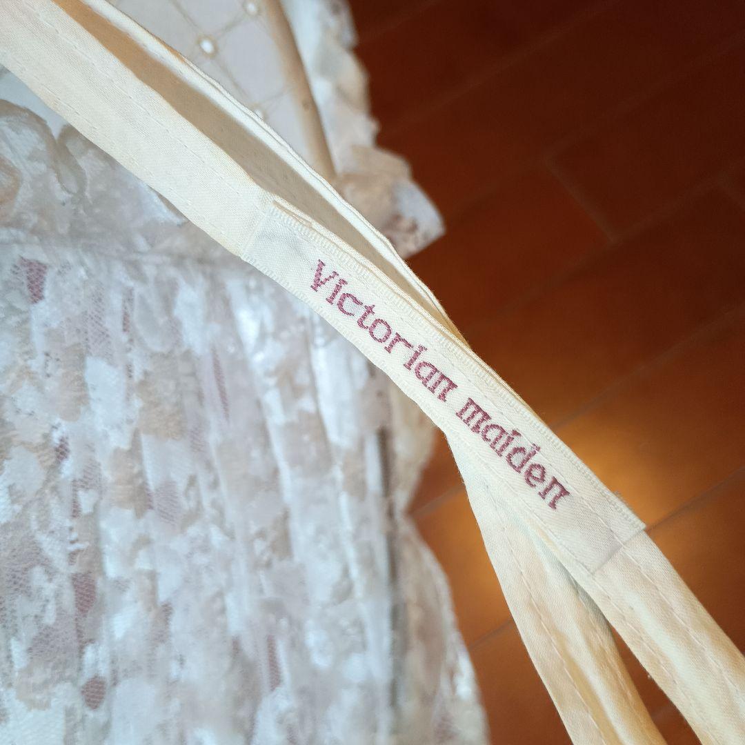 レース付きホワイト傘 八角形　ヴィクトリアンメイデン