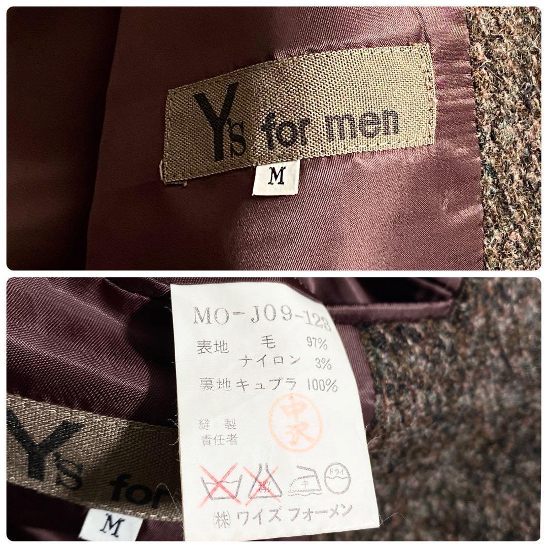 B15060 ワイズフォーメン93ssチェックツイード2BテーラードジャケットM