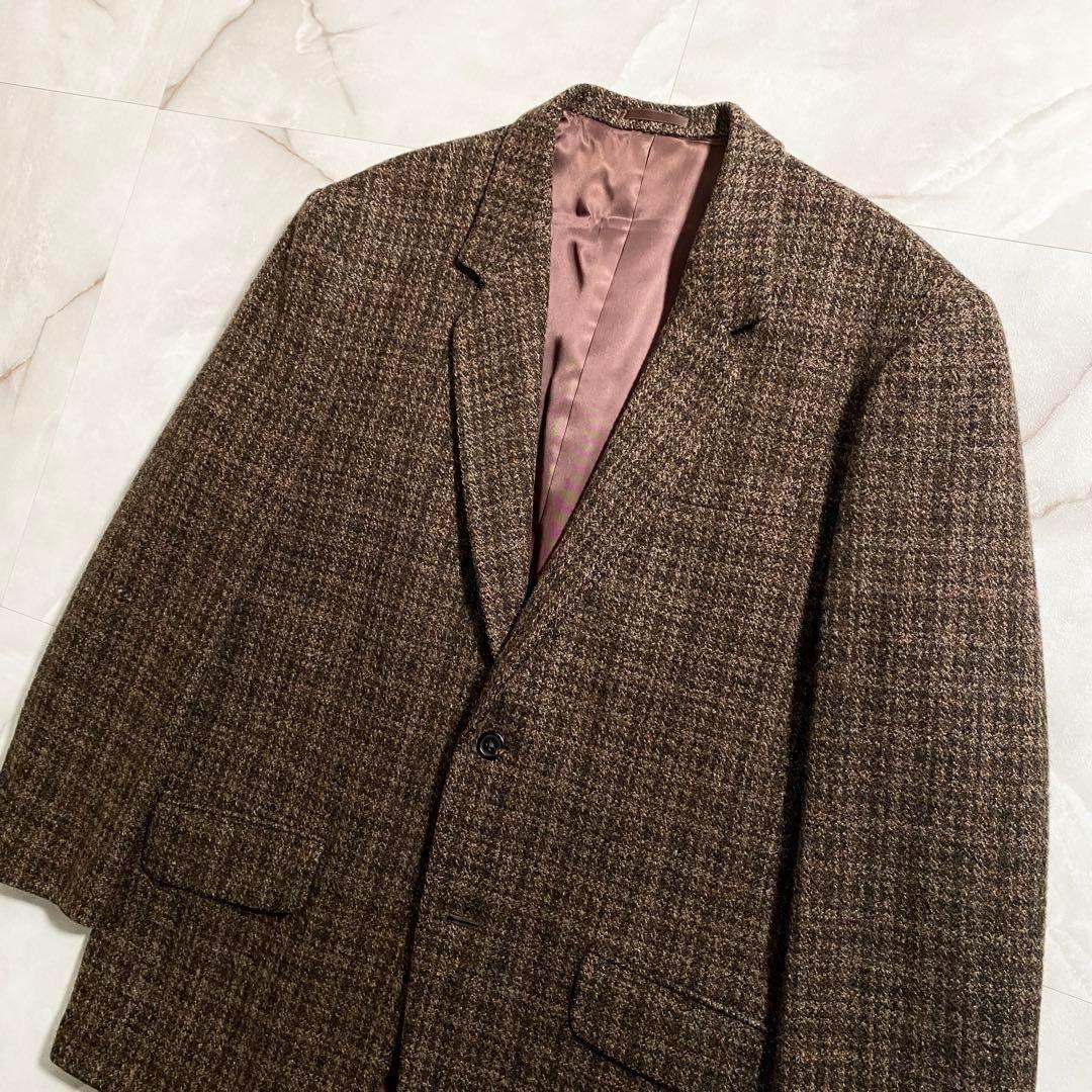 B15060 ワイズフォーメン93ssチェックツイード2BテーラードジャケットM
