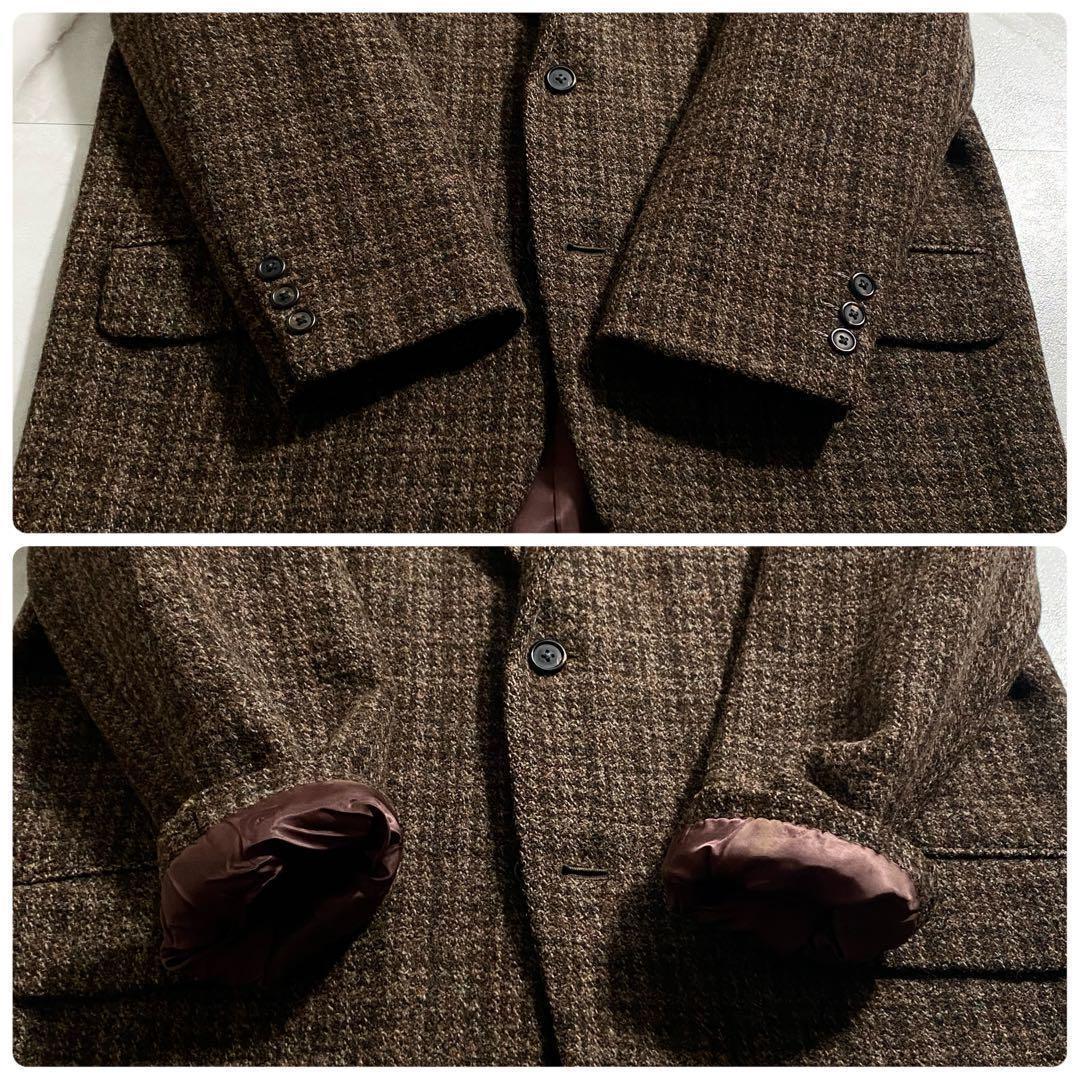 B15060 ワイズフォーメン93ssチェックツイード2BテーラードジャケットM