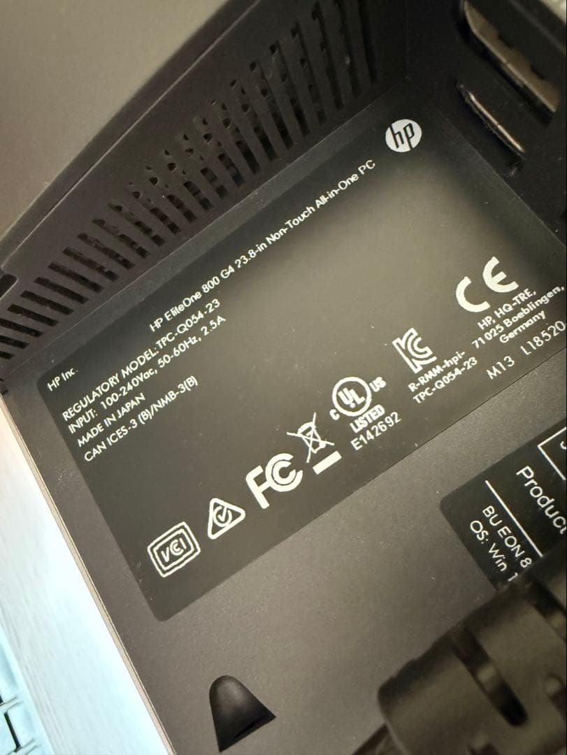 HP EliteOne 800 G4 AiO 23.8インチ デスクトップPC