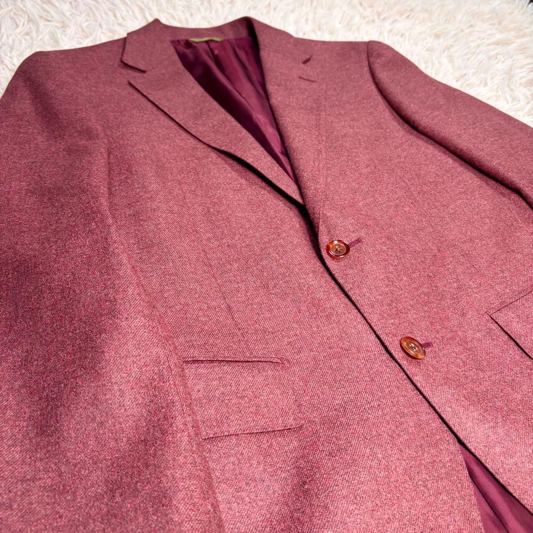 美品　DURBAN ロロピアーナ　テーラードジャケット　シルク混　ボルドー