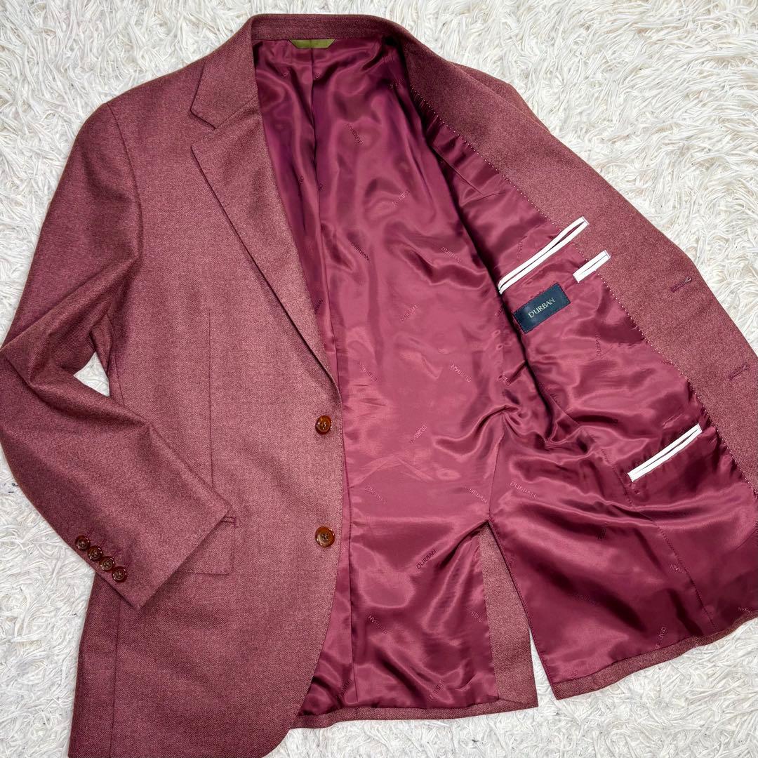 美品　DURBAN ロロピアーナ　テーラードジャケット　シルク混　ボルドー