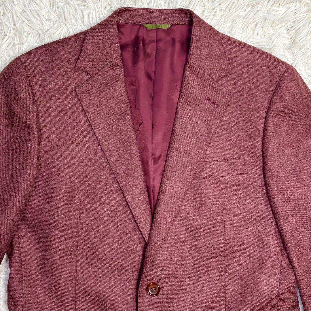 美品　DURBAN ロロピアーナ　テーラードジャケット　シルク混　ボルドー