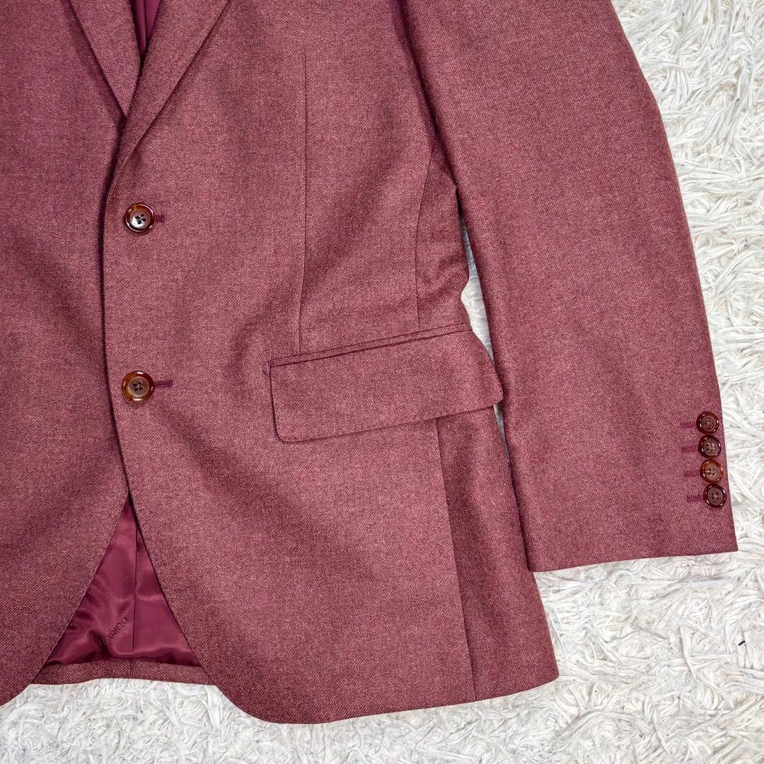 美品　DURBAN ロロピアーナ　テーラードジャケット　シルク混　ボルドー