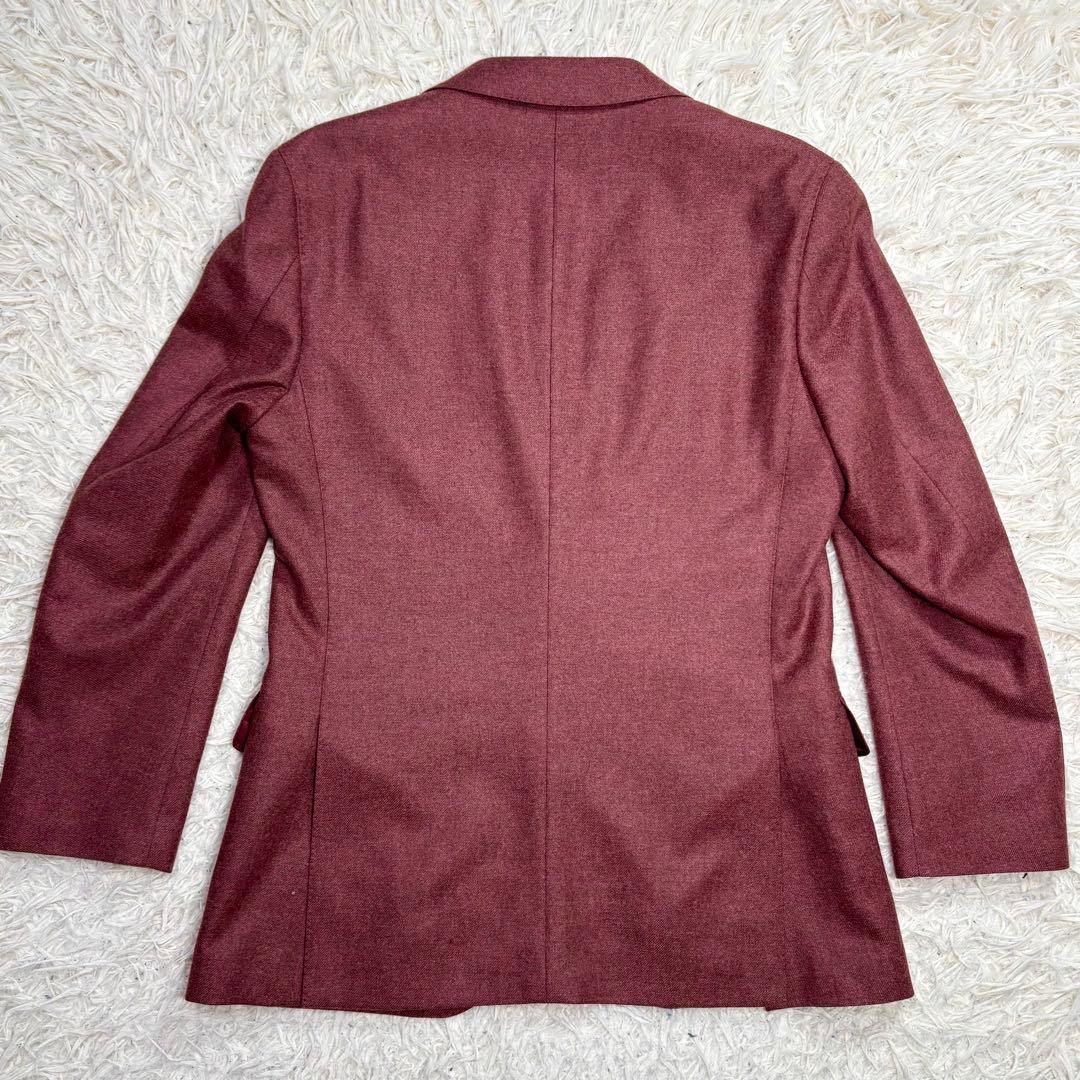美品　DURBAN ロロピアーナ　テーラードジャケット　シルク混　ボルドー