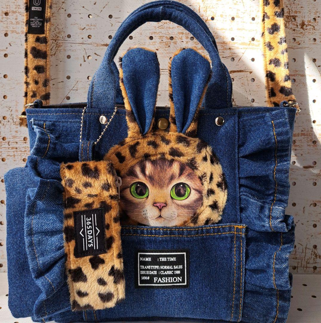 ゆ*ら様 コヤンイサムチョンリトルサンダーデニムリメイクトートバッグ&ポーチ&シ