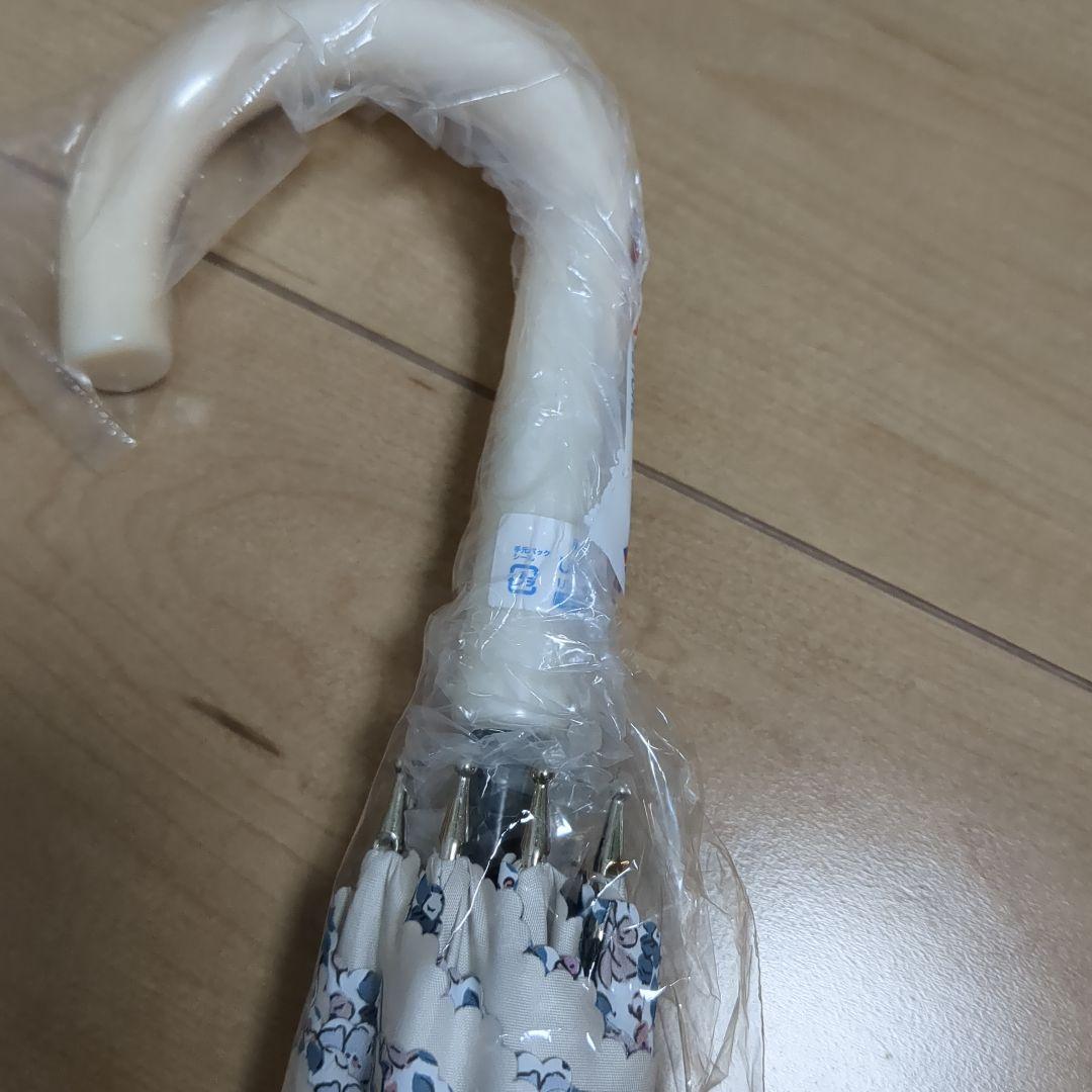 UVカット晴雨兼用 ミャクミャク LIBERTY柄薄ベージュ・ピンク新品・未開封