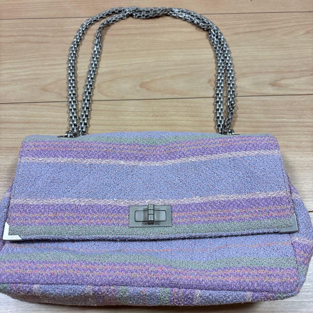 CHANEL シャネル 2.55 ツイード チェーンショルダーバッグ