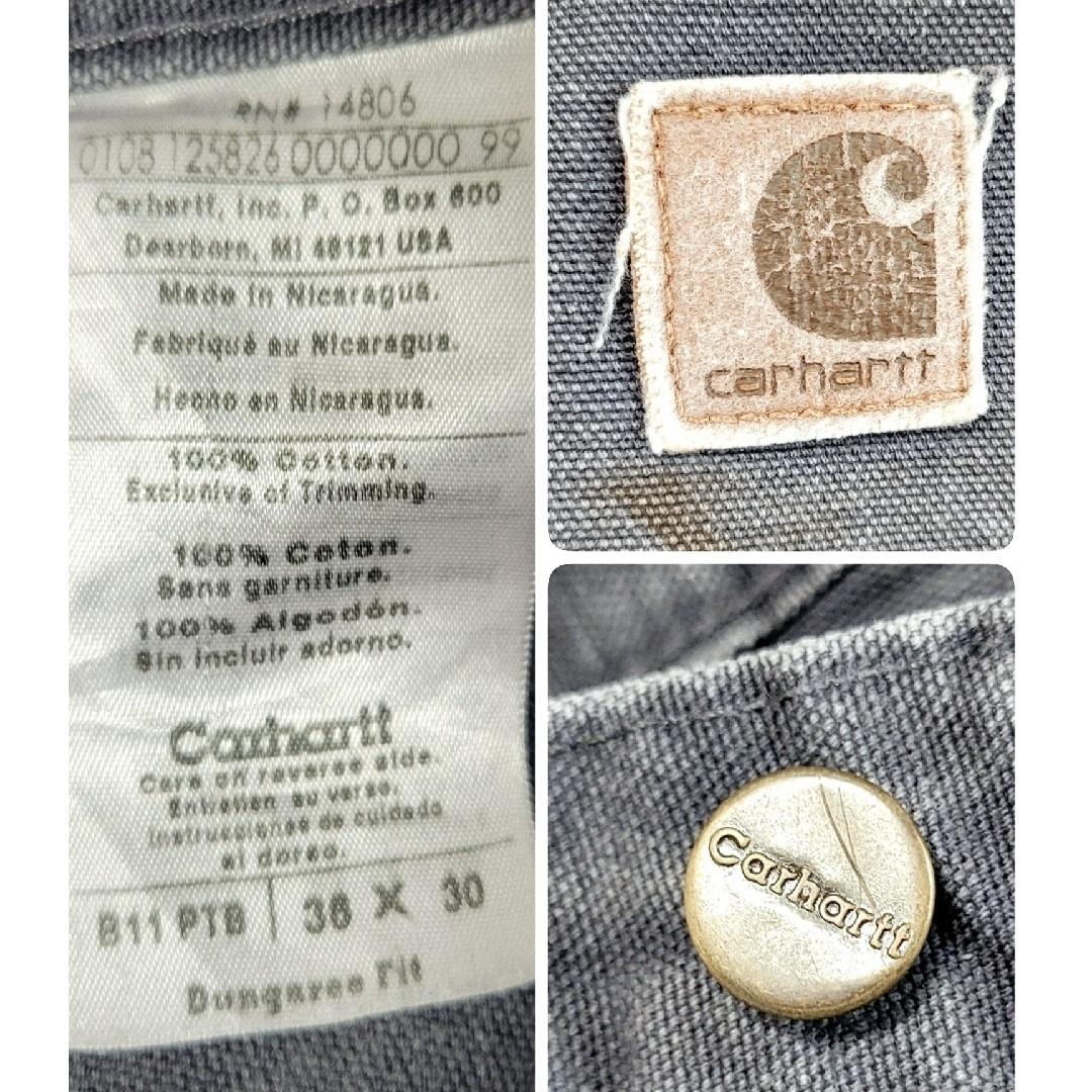 鬼ヒゲフェード感◎　カーハート　ペインターワークパンツ 36 ペトロールブルー