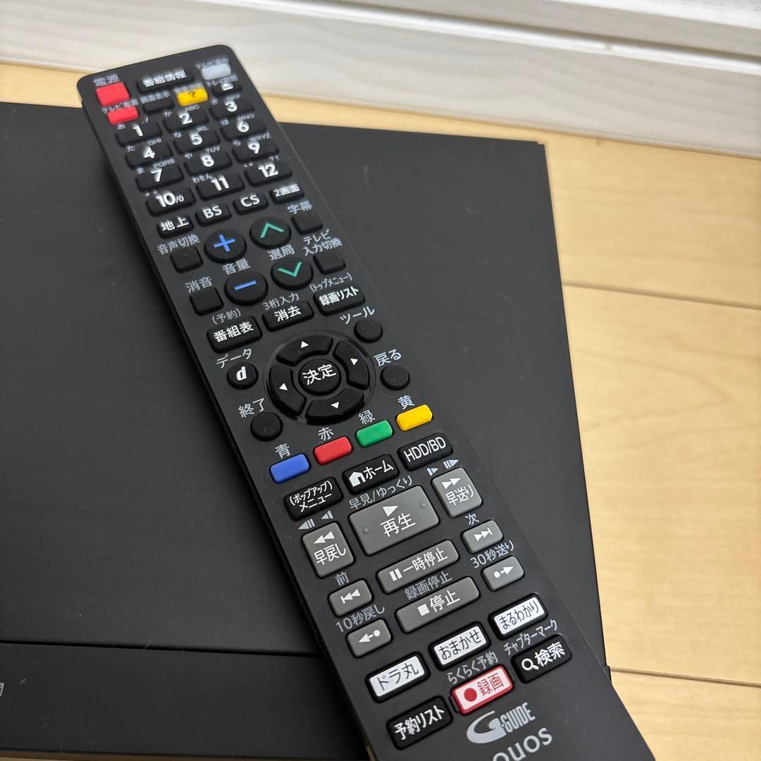 シャープ　ブルーレイレコーダー　2022年製　1TB 2番組同時録画