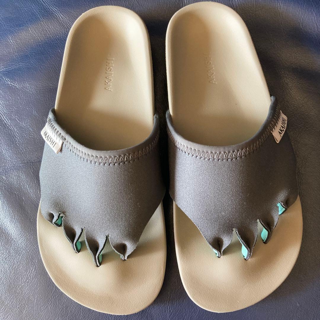 5本指サンダル ブラックとグレーアカイシ 2足セット