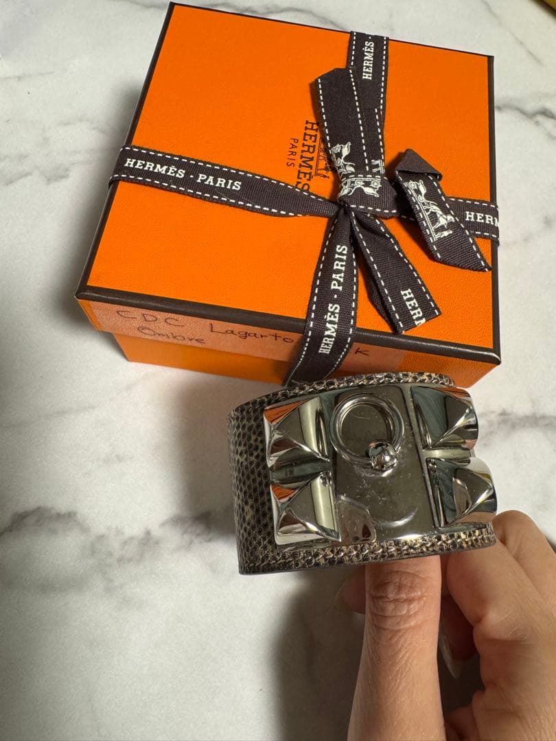 HERMES コリエドシアンブレスレット オンブレリザード