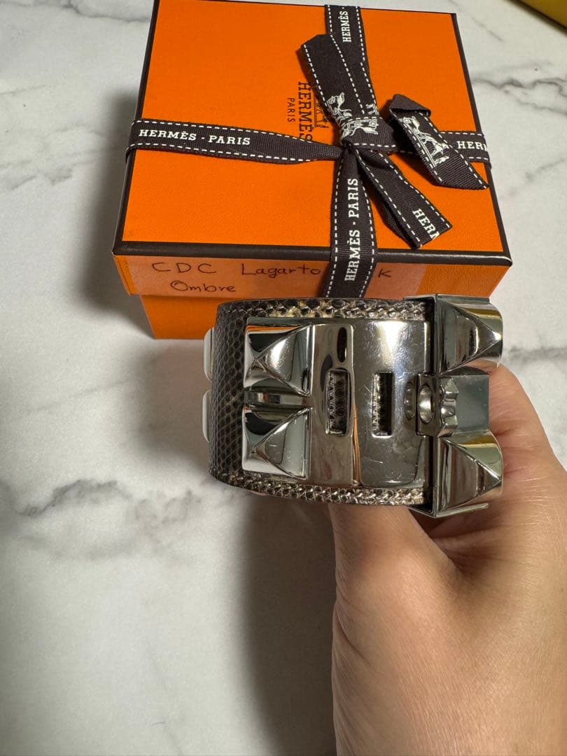 HERMES コリエドシアンブレスレット オンブレリザード