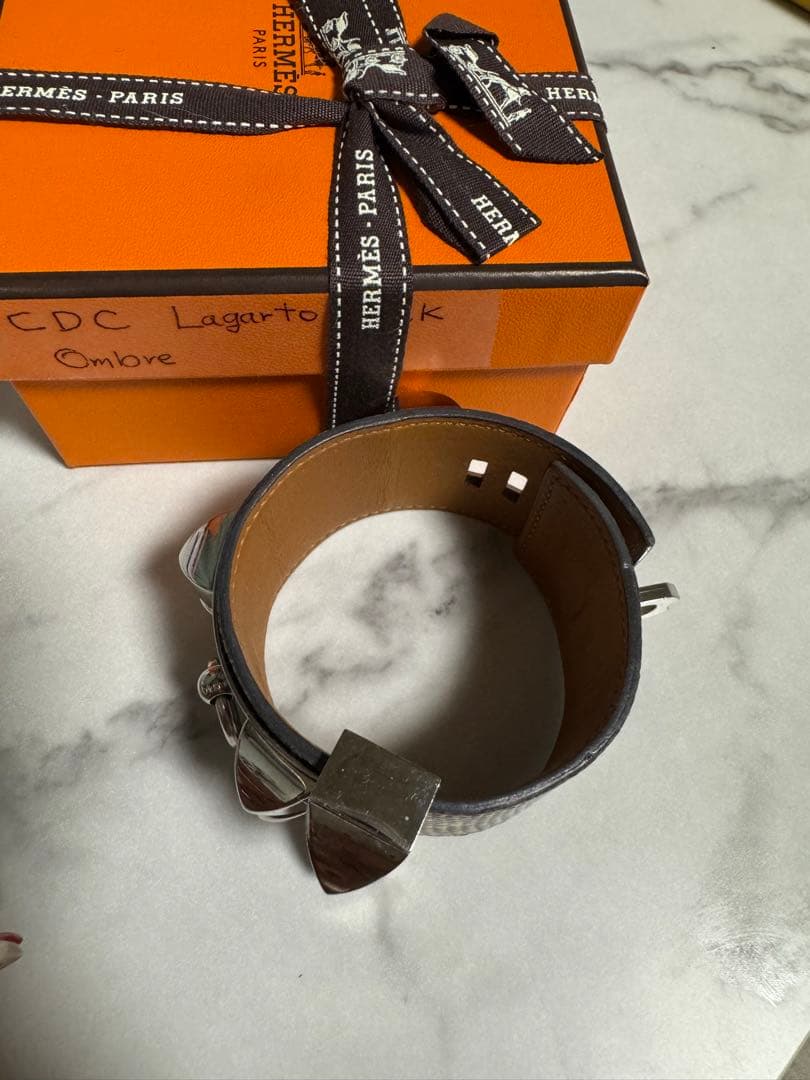 HERMES コリエドシアンブレスレット オンブレリザード