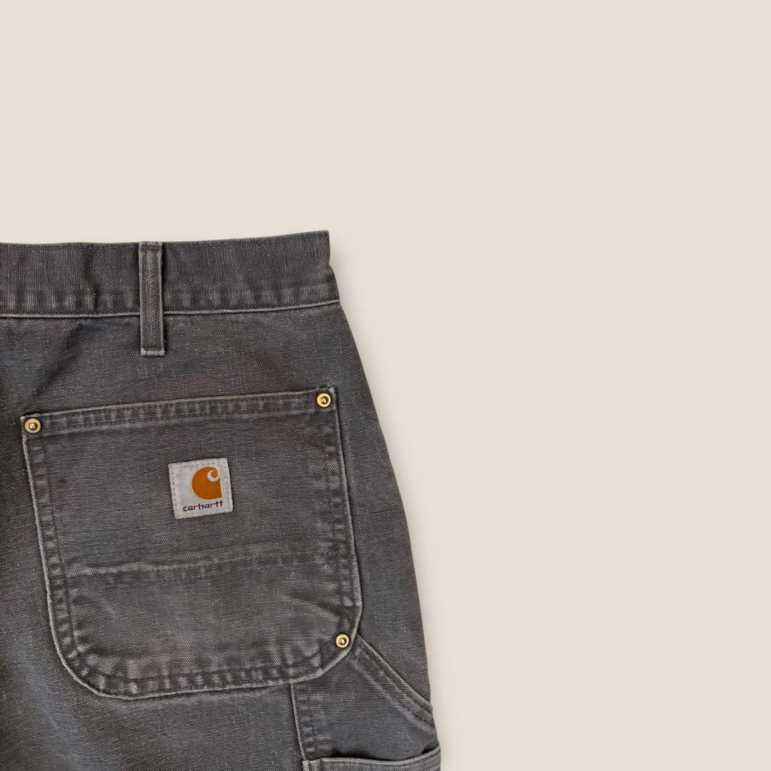 90’s USA製 Carhartt ダブルニーパンツ シルバーグレー w34