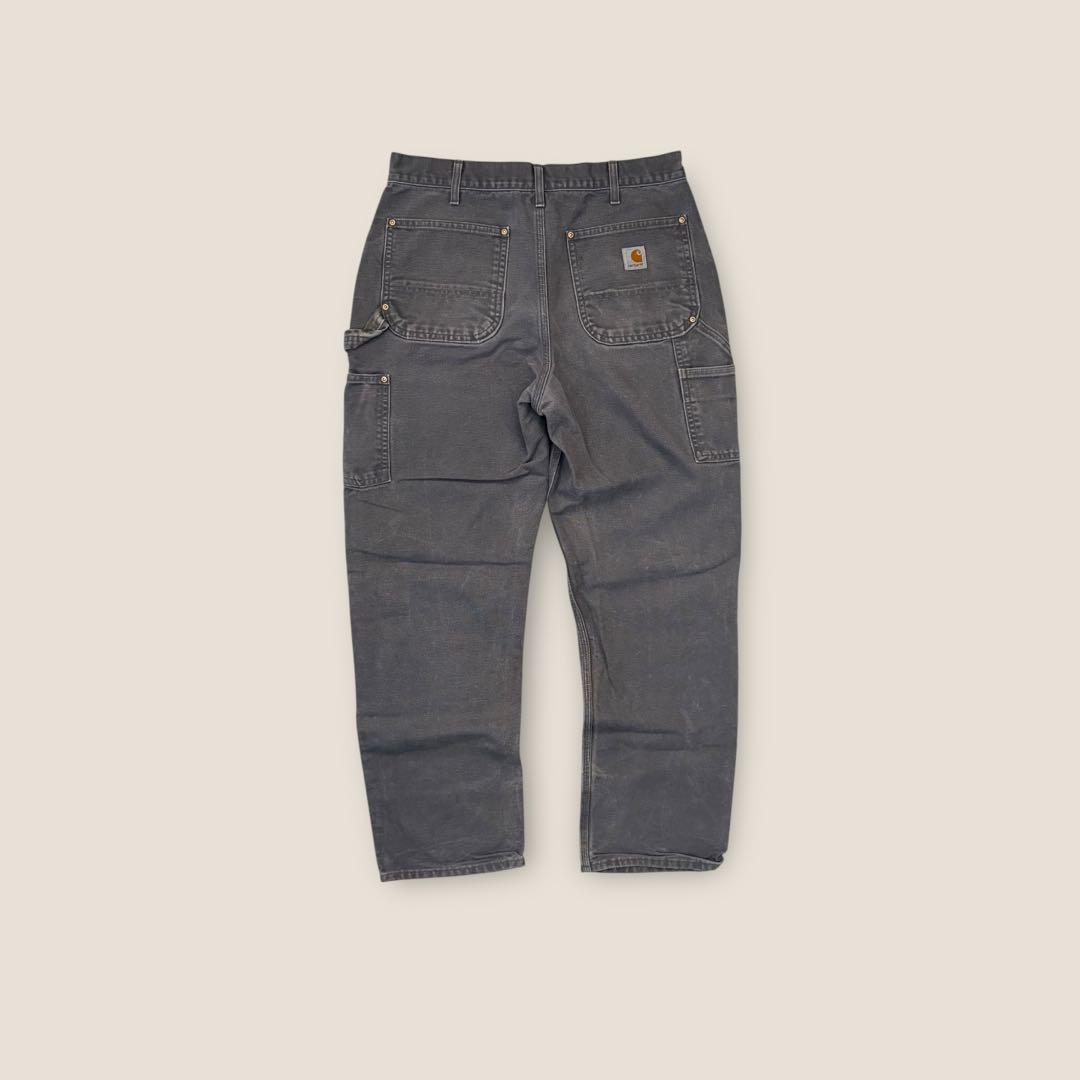 90’s USA製 Carhartt ダブルニーパンツ シルバーグレー w34
