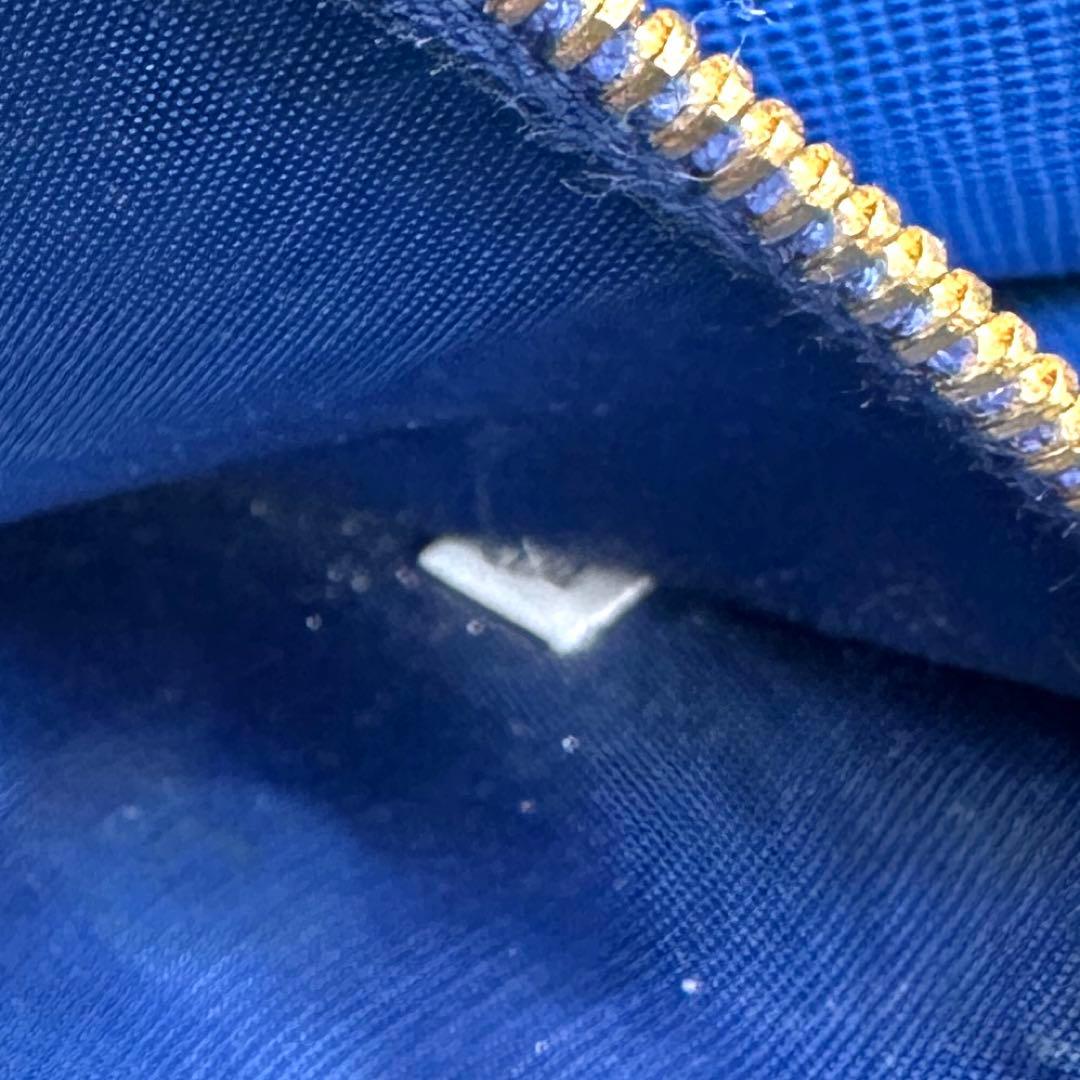 パスケース付き✨プラダ 二つ折り長財布 サフィアーノレザー ゴールド金具 ブルー