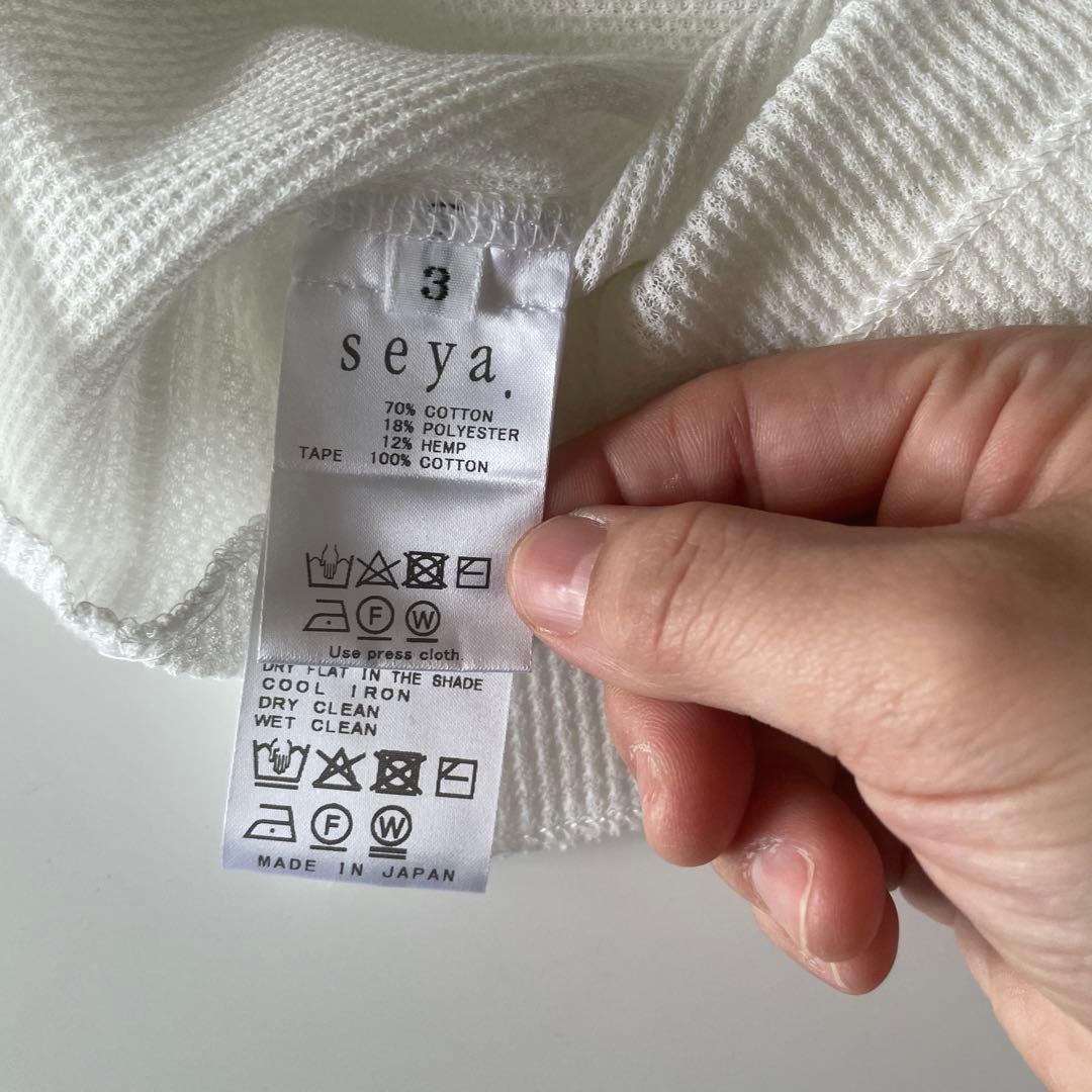 seya. ホワイト 長袖シャツ2025ss