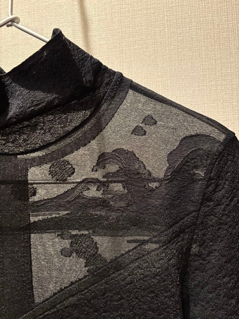 Mame Kurogouchi マメクロゴウチ　シアー　ニットブラウス