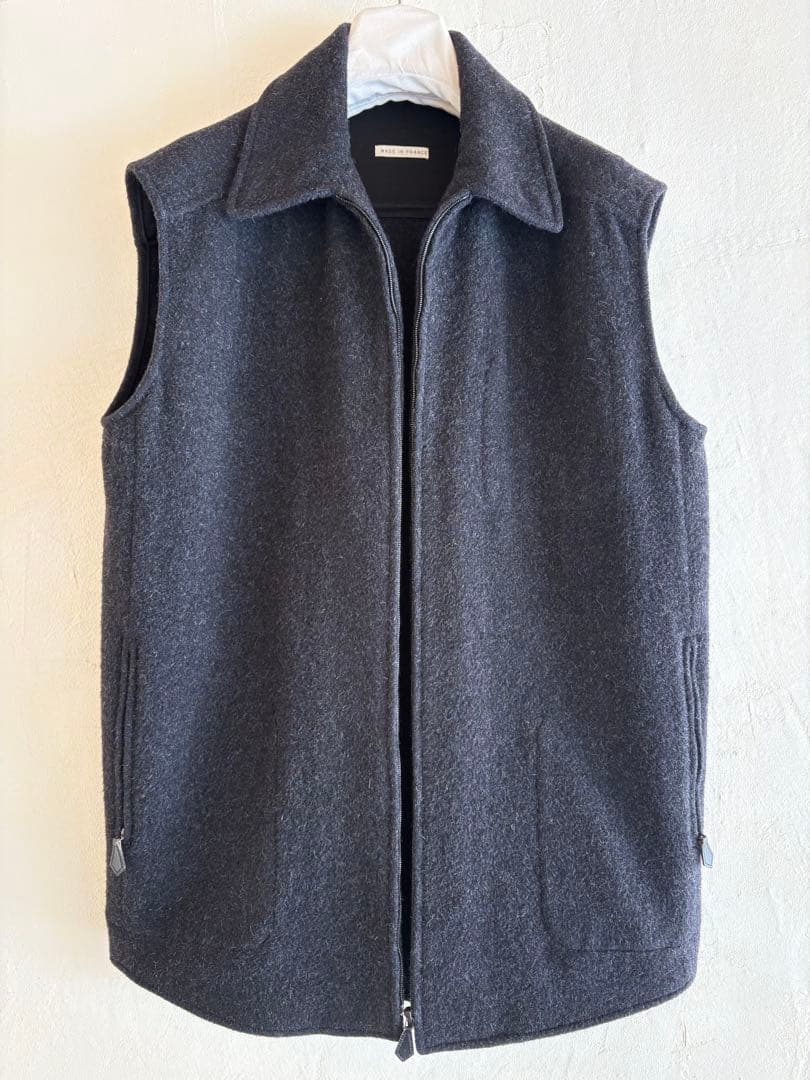 エルメスマルジェラ期　アルパカオーバーベスト　チャコールグレー36サイズ極美品