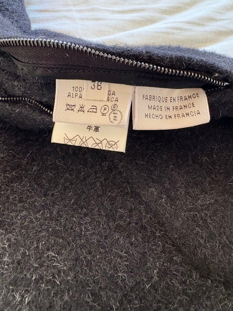 エルメスマルジェラ期　アルパカオーバーベスト　チャコールグレー36サイズ極美品