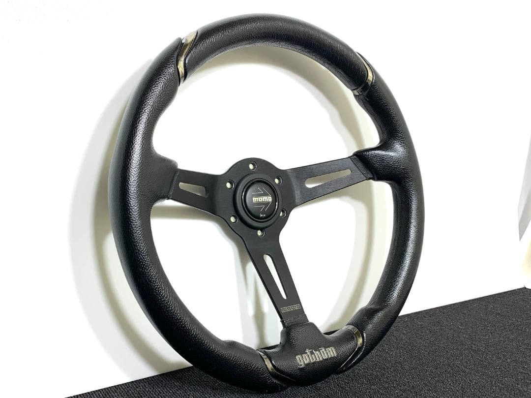 モモ ゴッサム ステアリング 35Φ ホーンボタン付 12年製 美品 ディープ